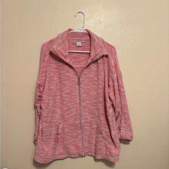 Allison Daley Rose and Cream Knit Top - Picture 1 of 8